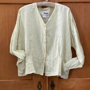 VINTAGE Flax Little Lady shirt Sz 1G